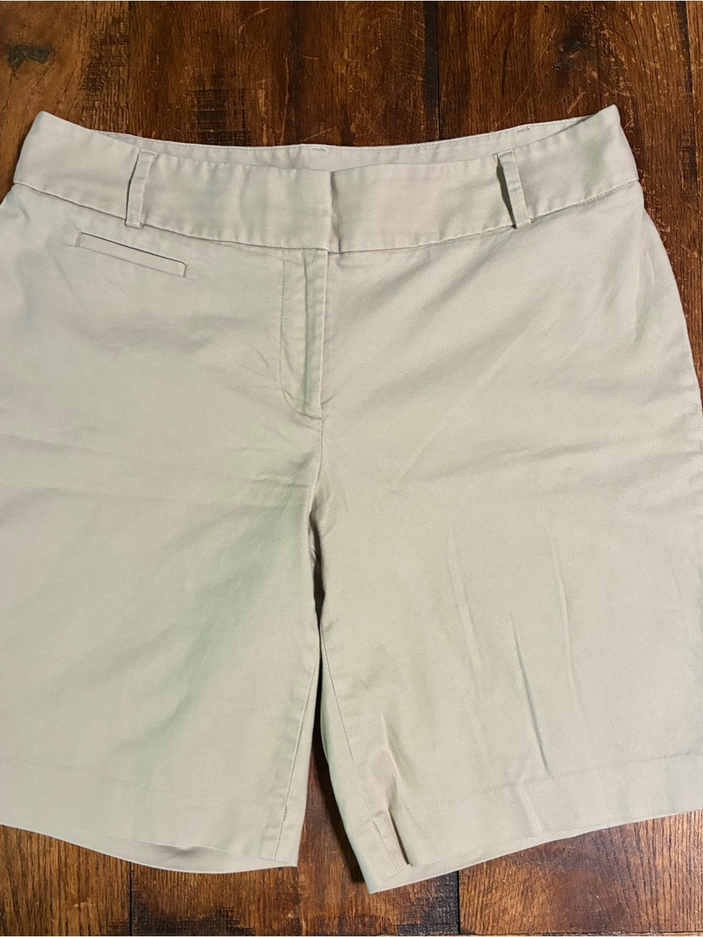 LOFT Light Khaki Bermuda Shorts